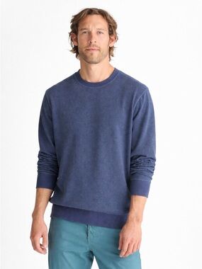 NWT J. Crew men’s blue Long-sleeve textured sweater-tee size small sweatshirt